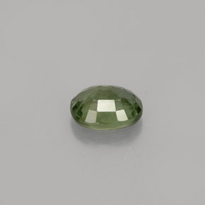 Safira verde natural 0,82ct, corte oval, VS