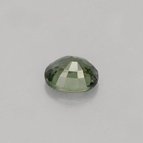 Safira verde natural 1,04ct, corte oval, VS