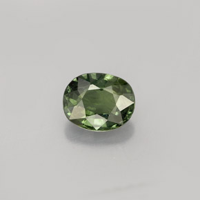 Safira verde natural 0,83ct, corte oval, VS