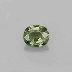 Safira verde natural 0,89ct, corte oval, VS