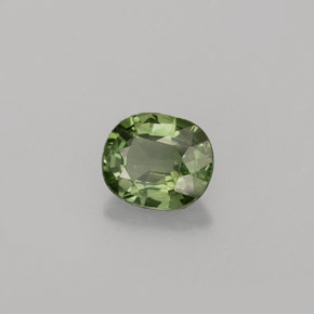 Safira verde natural 0,89ct, corte oval, VS