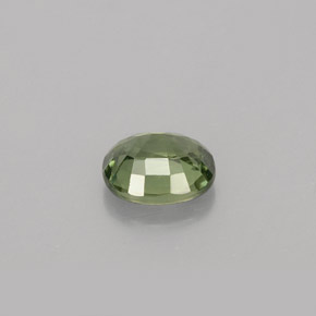 Safira verde natural 0,89ct, corte oval, VS