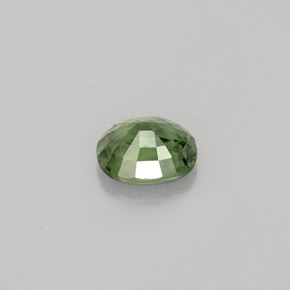 Safira verde natural 0,84ct, corte oval, VS