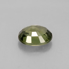 Safira verde natural 0,86ct, corte oval, VS