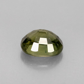 Safira verde natural 0,96ct, corte oval, VS