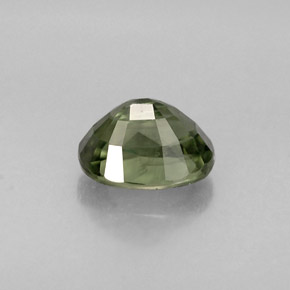 Safira verde natural 0,94ct, corte oval, VS