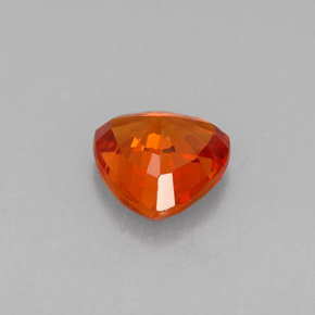 Safira laranja natural 0,78ct, trillion, VVS-VS