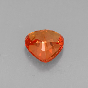 Safira laranja natural 0,91ct, trillion, VVS-VS