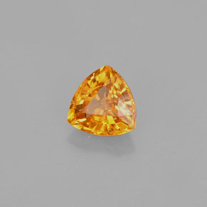 Safira laranja natural 0,88ct, trillion, VS
