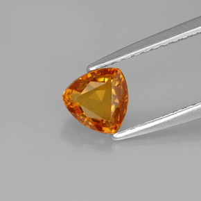 Safira laranja natural 1,00ct, trillion, VS