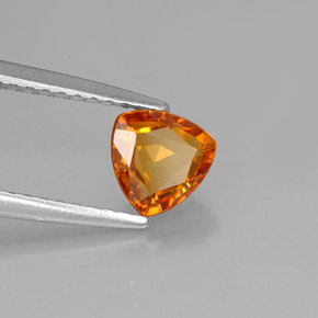 Safira laranja natural 1,00ct, trillion, VS