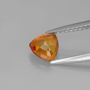 Safira laranja natural 1,00ct, trillion, VS