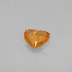 Safira laranja natural 0,63ct, trillion, VVS-VS