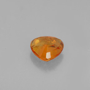 Safira laranja natural 0,84ct, trillion, VVS-VS