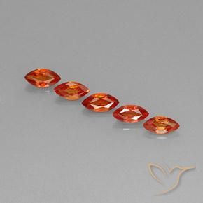 Pedras preciosas de Safira Laranja Médio natural de 2.58 ct, Marquesa, VVS-VS