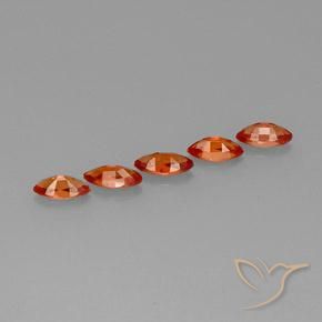 Pedras preciosas de Safira Laranja Médio natural de 2.58 ct, Marquesa, VVS-VS
