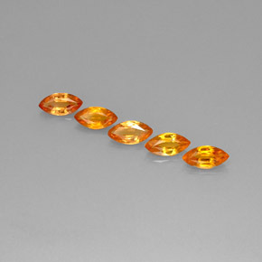 Pedras preciosas de safira laranja natural de 2,76 ct, marquise, VVS-VS