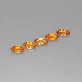 Pedras preciosas de safira laranja natural de 2,76 ct, marquise, VVS-VS