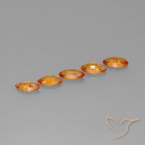 Pedras preciosas de Safira âmbar laranja natural de 3.69 ct, Marquesa, VVS-VS