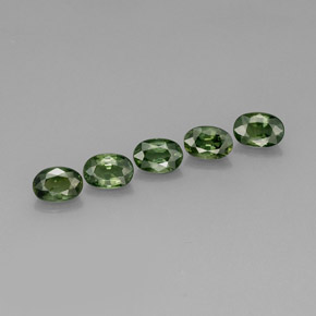 Pedras preciosas de safira verde natural de  ct, corte oval, VVS-VS