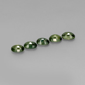 Pedras preciosas de safira verde natural de  ct, corte oval, VVS-VS