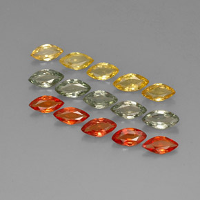 Pedras preciosas de safira multicolorido natural de  ct, marquise, VVS-VS