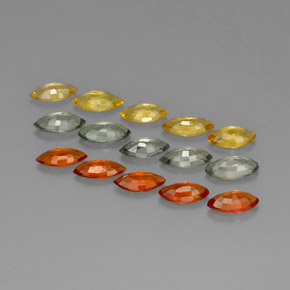 Pedras preciosas de safira multicolorido natural de  ct, marquise, VVS-VS