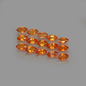 Pedras preciosas de safira laranja natural de  ct, marquise, VVS-VS