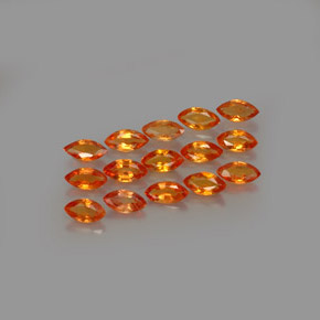 Pedras preciosas de safira laranja natural de  ct, marquise, VVS-VS
