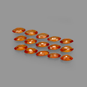 Pedras preciosas de safira laranja natural de  ct, marquise, VVS-VS
