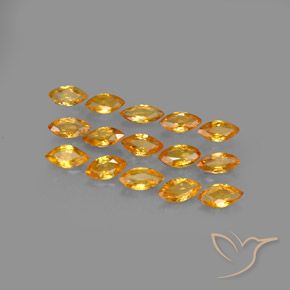 Pedras preciosas de Safira mel de laranja natural de 4.19 ct, Marquesa, VVS-VS