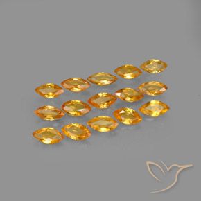 Pedras preciosas de Safira mel de laranja natural de 4.19 ct, Marquesa, VVS-VS