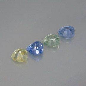 Pedras preciosas de safira multicolorido natural de  ct, formato de coração, VVS-VS