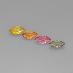 Pedras preciosas de safira multicolorido natural de  ct, marquise, VVS-VS