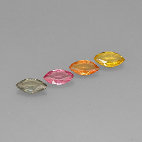 Pedras preciosas de safira multicolorido natural de  ct, marquise, VVS-VS