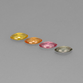 Pedras preciosas de safira multicolorido natural de  ct, marquise, VVS-VS
