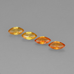 Pedras preciosas de safira laranja natural de  ct, marquise, VVS-VS