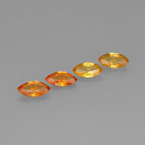 Pedras preciosas de safira laranja natural de  ct, marquise, VVS-VS