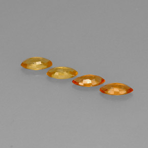 Pedras preciosas de safira laranja natural de  ct, marquise, VVS-VS