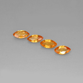 Pedras preciosas de safira laranja natural de  ct, marquise, VVS-VS