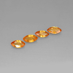 Pedras preciosas de safira laranja natural de  ct, marquise, VVS-VS