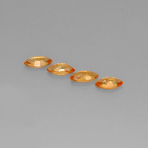 Pedras preciosas de safira laranja natural de  ct, marquise, VVS-VS
