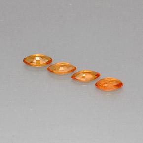Pedras preciosas de safira laranja natural de 1,45 ct, marquise, VVS-VS
