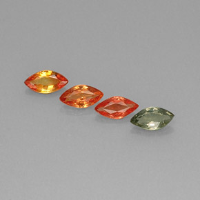 Pedras preciosas de safira multicolorido natural de  ct, marquise, VVS-VS