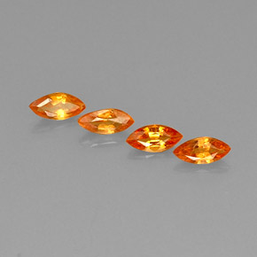 Pedras preciosas de safira laranja natural de  ct, marquise, VVS-VS