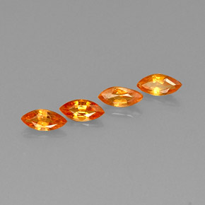 Pedras preciosas de safira laranja natural de  ct, marquise, VVS-VS