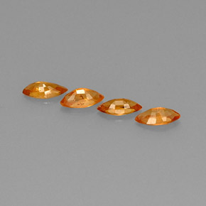 Pedras preciosas de safira laranja natural de  ct, marquise, VVS-VS
