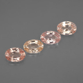 Pedras preciosas de safira multicolorido natural de  ct, corte oval, VVS-VS