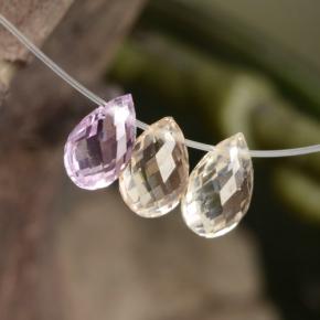 Pedras preciosas de safira multicolorido natural de 1,67 ct, briolete, VVS