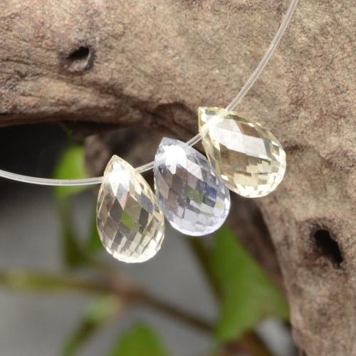 Pedras preciosas de safira multicolorido natural de 2,32 ct, briolete, VVS